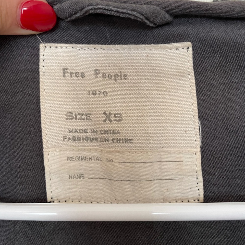 Free People Grey Patchwork Jacket - image 6